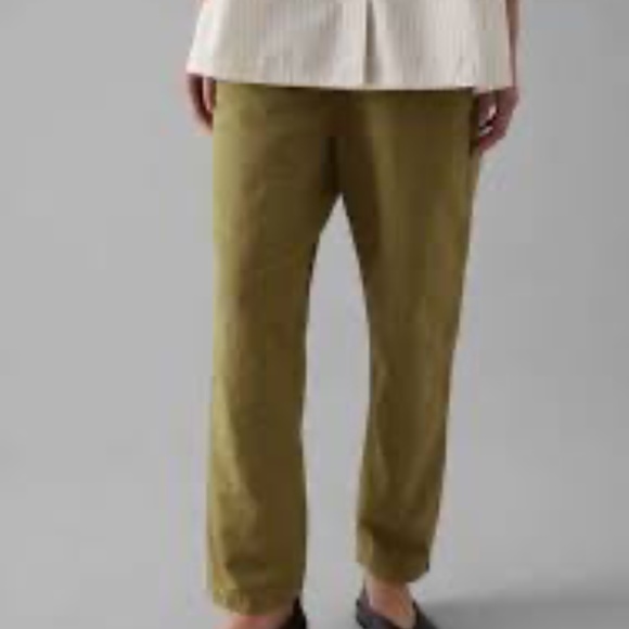 Alix Cotton Check Trousers | Golden Olive, Medium - Picture 10 of 10